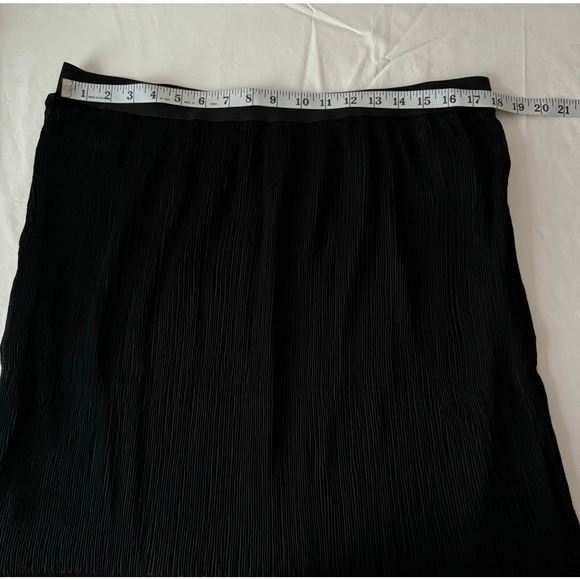 Adrianna Papell Clip Dot Pleat Skirt in Black Size XL - Picture 7 of 7